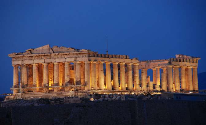 Het Parthenon in Athene