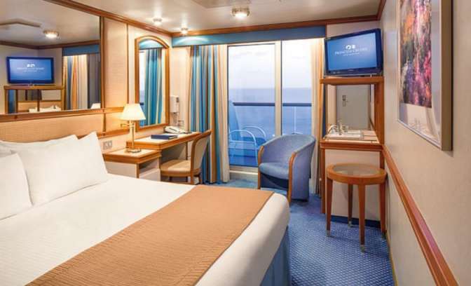 Een balkonhut op de Caribbean Princess van Princess Cruises
