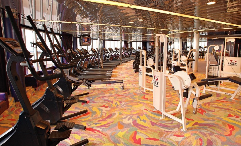 Een fitnessstudio op de MS Westerdam