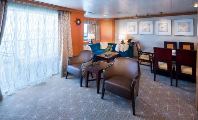 De penthouse suite op de Westerdam van Holland America Line