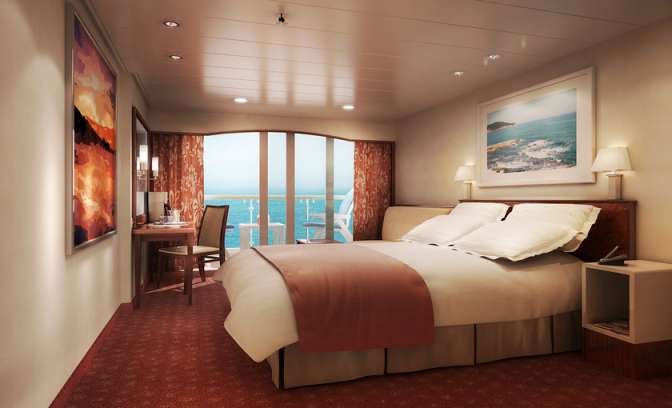 Een balkonhut op de Norwegian Spirit van NCL