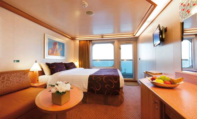 Een balkonhut op de Costa Favolosa