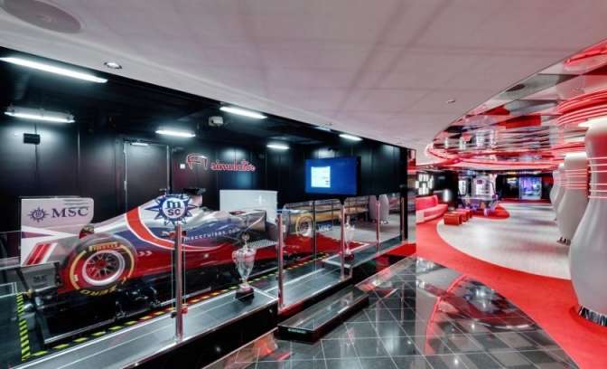 msc seaview formule 1 simulator