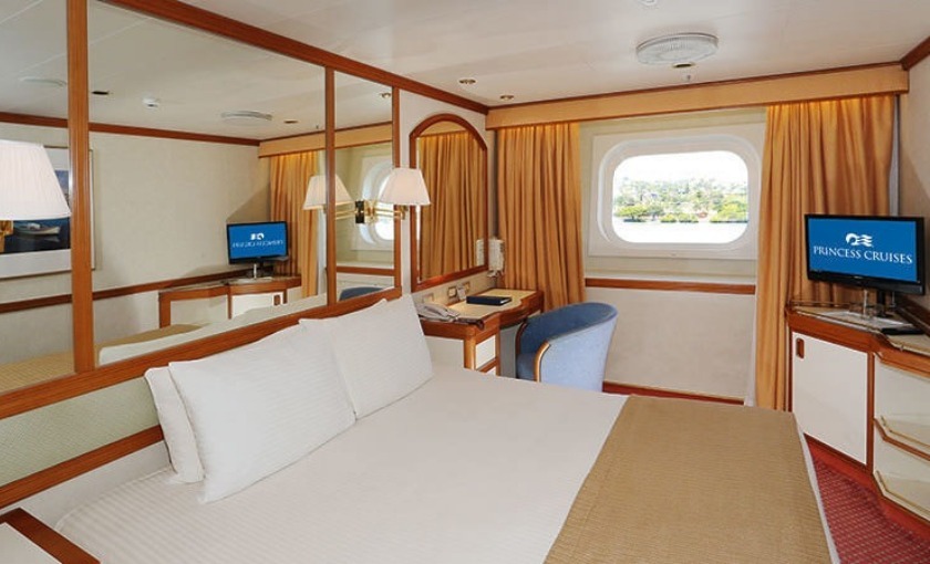 Een buitenhut op de Sun Princess van Princess Cruises