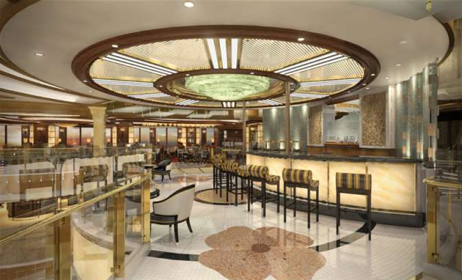 Een bar op de Royal Princess van Princess Cruises