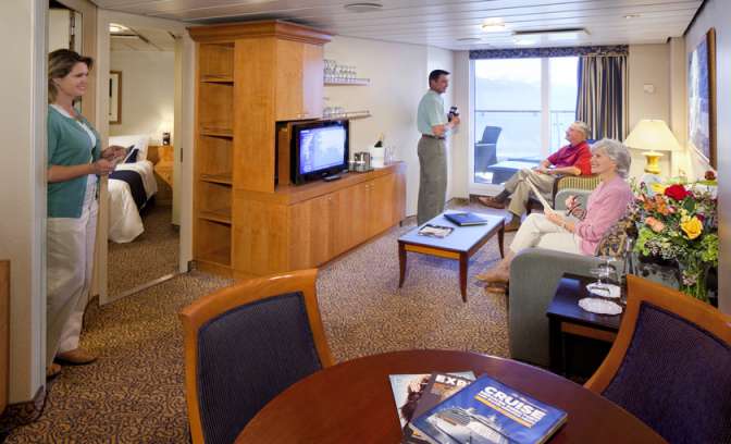 Een twee kamersuite op de Brilliance of the Seas van Royal Carribean