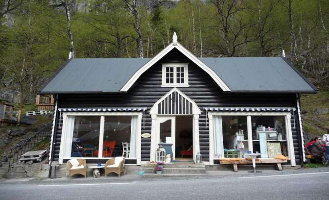 Een koffiehutje in Geiranger